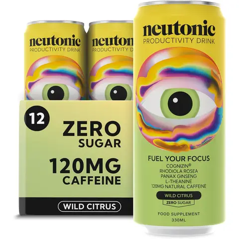 Neutonic Energy Drink Wild Citrus Flavour Focus Support Multipack - 12 x 330ml
