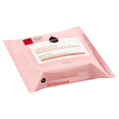 Derlon gezichtsdoekjes voor de gevoelige huid