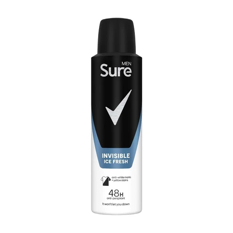 Sure Men Anti-Perspirant Deodorant Spray Invisible Ice 150ml