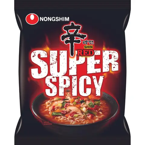 Nongshim Instantnudeln Shin Red Super Scharf 6 x 120g Super Scharfer Roter Pfeffer