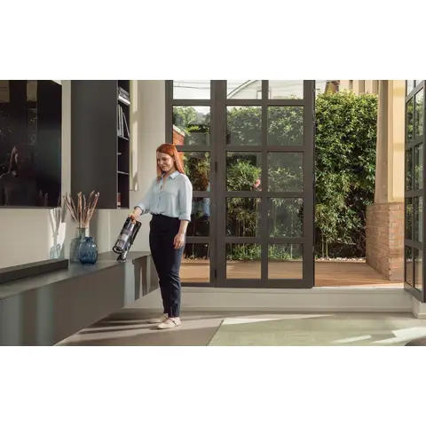 Hoover | HF1 Plus draadloze stofzuiger voor thuis met universele vloermondstuk, anti-verdraai borstel, 45 min looptijd, Quick Park & Go-modus, LED-verlichting (HF1P10H)