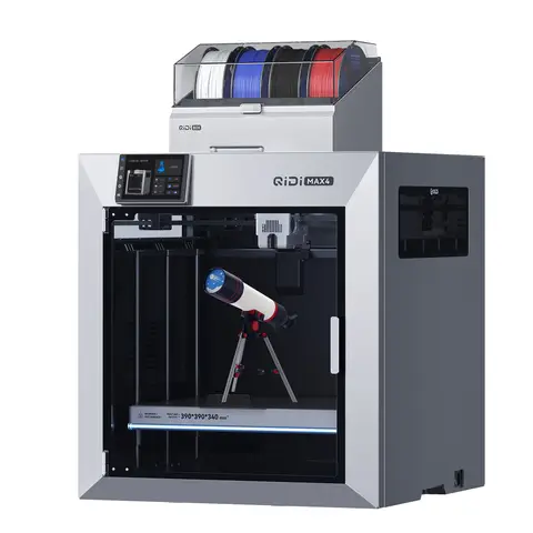 QIDI Max4 Combo 3D Printer, 390×390×340mm Large Build Volume, 65℃ Heated Chamber FDM 3D Printers, Max 800mm/s High Speed, Supports Up to 16-Colors/Multi Materials with QIDI Box, Auto Bed Leveling