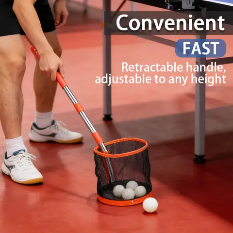 Double Fish Champion X1 Standing Ping Pong Ball Collector Orange