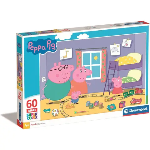 Clementoni Peppa Pig puzzel maxi - 60 stuks, 62 x 42 cm