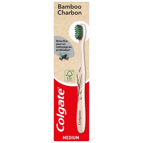 COLGATE - Brosse à Dents Charbon Bambou - 1 Unité