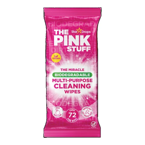 The Pink Stuff Multi-Purpose Cleaning Wipes, 72 Biodegradable Wipes