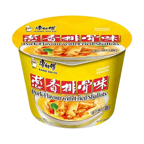 Master Kong Cabbage & Pork Flavor Instant Noodles, Bowl, 108g x 12