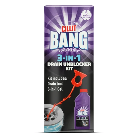 Cillit Bang 3-in-1 Drain Unblocker Kit 