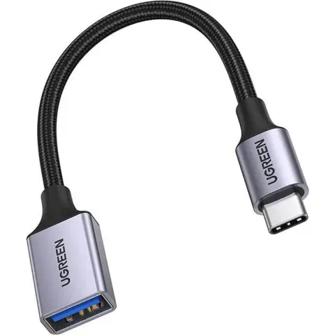 Ugreen OTG adapter cable USB-C (male) - USB-A (female) 5Gb/s 0.15m black (US378)
