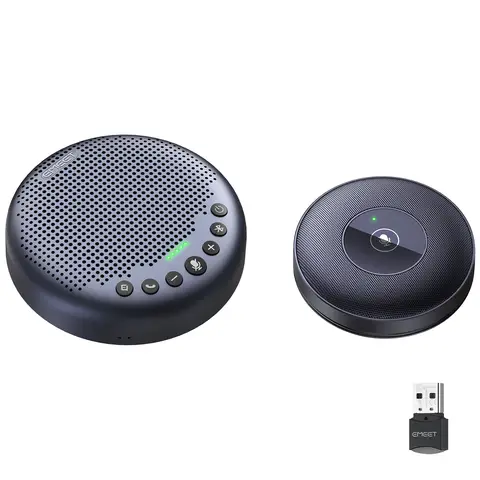 EMEET Bluetooth Conference Speaker Daisy Chain Set with 8 Microphones, 360° Voice Pickup, and AI Noise Reduction