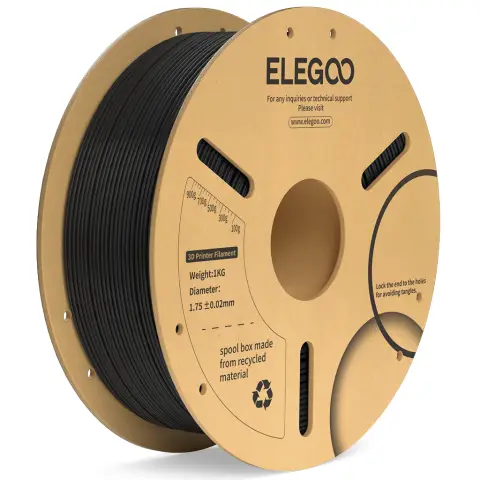 Elgoo PLA+ Filament 1kg Paper Spool-Black(10 spools/ctn)