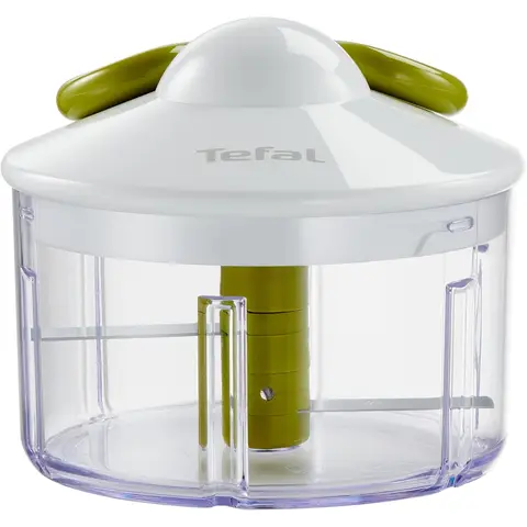 Tefal 5-Second Chopper K13304, Battery-Powered, 500 ml Capacity, Chopper for Vegetables, Fruits, Onions, Nuts, Garlic, Baby Food, White/Green/Transparent [Energy Class A]