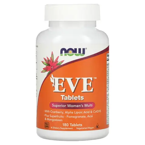 NOW Foods Eve Superior Multivitamin for Women Daily Health - 180 Tablets