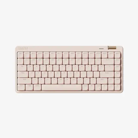 Lofree Lite84 Büro-Tastatur – 84 Tasten, 75%-Layout, Tri-Mode-Verbindung (Bluetooth 5.4 / 2,4-GHz-WLAN / kabelgebunden), niedrige lineare Schalter, 2000 mAh Akku, Volumen-Roller, Pink, OE921
