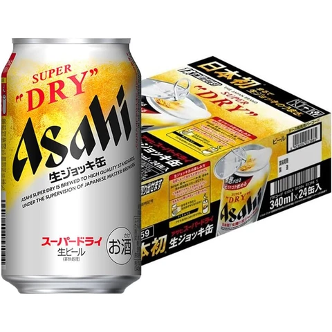 Asahi Super Dry Nama Jokki Beer Japan Import 24x340ml Draft Mug Can