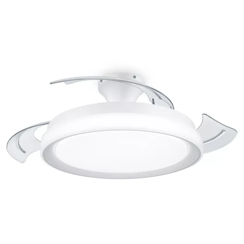 Philips Ceiling Light LED & Retractable Fan Bliss 3 Brightness Settings with Remote White 28W+35W