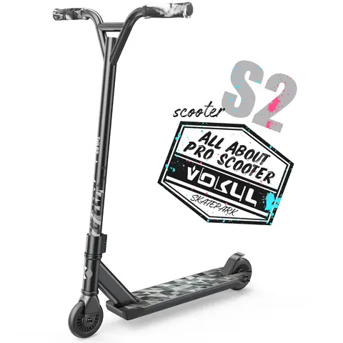 VOKUL S2 Complete Pro Scooter for Kids Boys Girls Teens Up 6 Years - Freestyle Tricks Pro Stunt Scooter - High Performance Gift for Skatepark Street Tricks