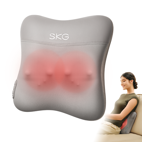 SKG VS500 Massage Pillow 20 Rotating Nodes, Rapid Dual Heating For Office and Home Use Gift for lover