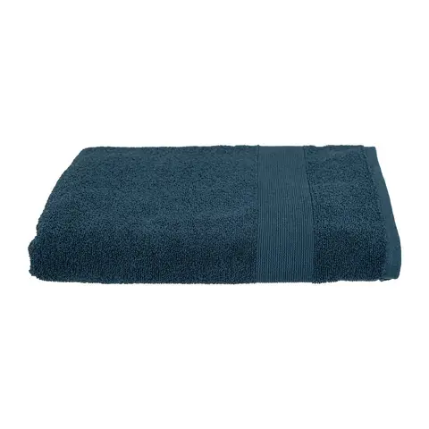 Atmosphera Serviette de bain en coton bleue égéen - 100 x 150 cm 