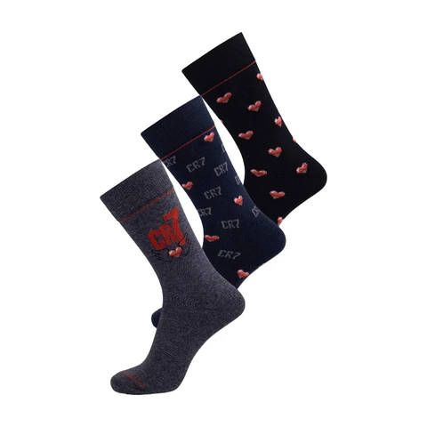 CR7 Chaussettes pour homme - Lot de 3 en boîte - Multicolore - 40-46 - 300-8283-80-123
