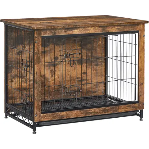 Feandrea Cage pour Chien Marron Vintage