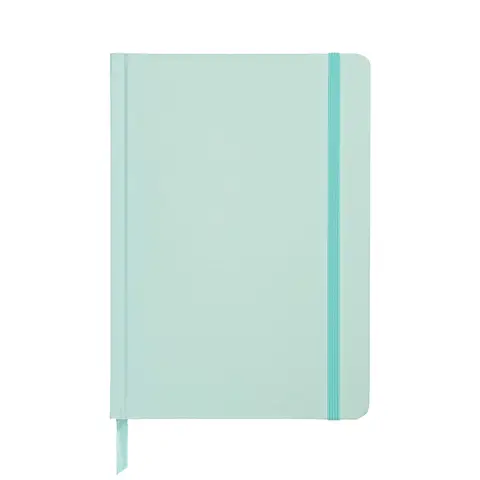 Jubiluu Ringbinder A5 Hardcover-Planer für 18 Monate, datumlos - 112 Blatt (Offsetpapier 100 g), Lesezeichen & Gummiband - Planer für langfristige Planung, Ziels跟踪 oder tägliche Organisation - mintblau