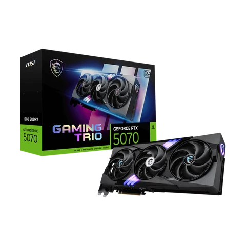 MSI GeForce RTX 5070 12G Gaming Trio OC - 12GB GDDR7 (28Gbps/192-bit), PCIe 5, Boost: 2610 MHz, HDMI 2.1b, DisplayPort 2.1b
