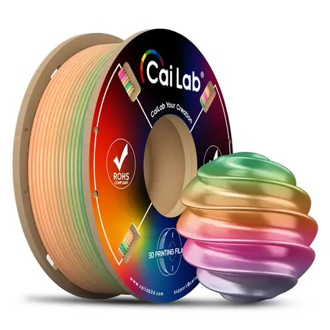 CAILAB 3D-Drucker Filament PLA Regenbogen Farbverlauf - Seiden-Candy