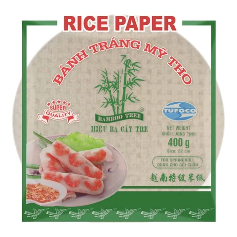 Bamboo Tree Vietnamesisches Reispapier, 22 cm rund, für Sommer-/Frühlingsrollen, 400 g
