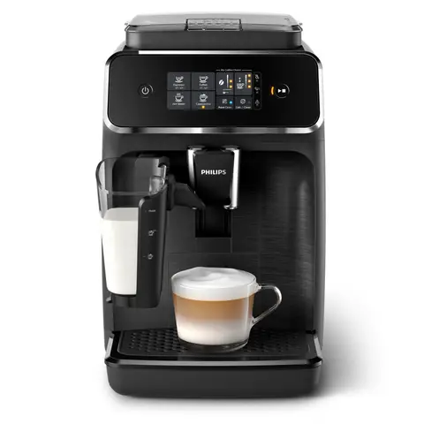 Expresso broyeur Philips EP2230/10 Machine à café à grain Noire brillante Série 2200 LatteGo