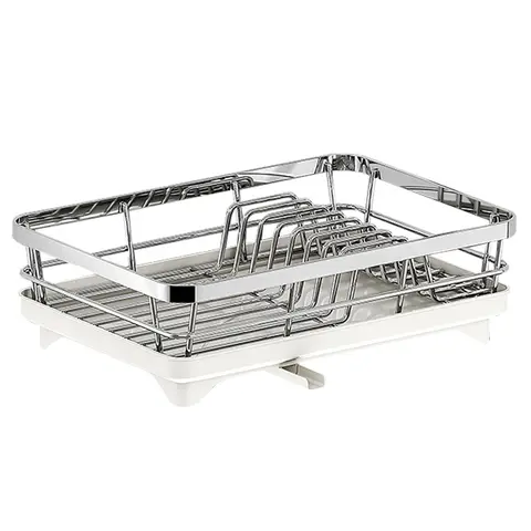 Maxcook Égouttoir à vaisselle en acier inoxydable, avec plan à laver intégré - 1 niveau, gain de place, organisateur de cuisine grande capacité, égouttoir comptoir, 42 x 29 x 12,7 cm (MCWZ0010), Vente du Nouvel An, Idées cadeaux
