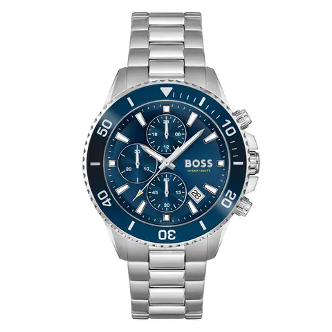 Boss 1513907 Admiral Collection Stainless Steel Men‘s Chronograph Quartz Watch