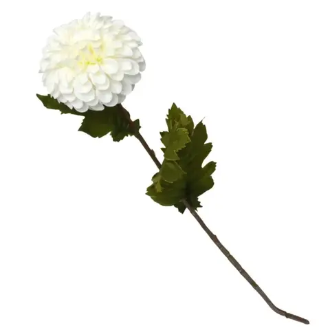 Candlelight Artificial Dahlia Flower Stem White 60cm