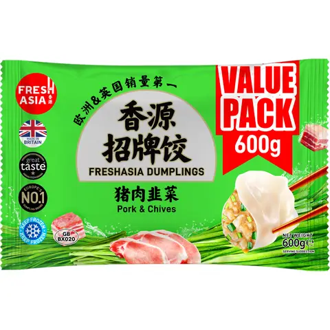 FRESHASIA dumpling met varkensvlees en bieslook 600 g