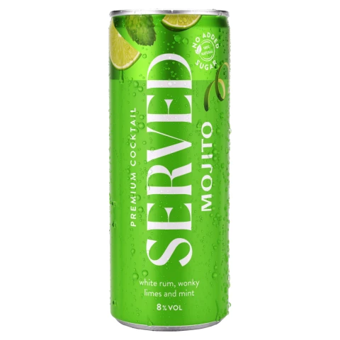 Served Mojito 250ml (Abv 8%)