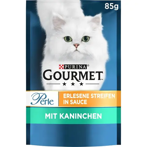 Purina GOURMET Perle Ausgewählte Streifen mit Kaninchen 26 x 85g