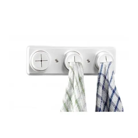 Croydex Triple Cloth Holders - White
