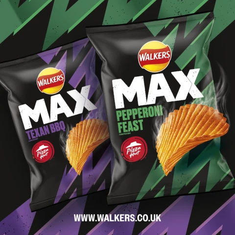Walkers Max Pizza Hut Texas Bbq Crisps 140G