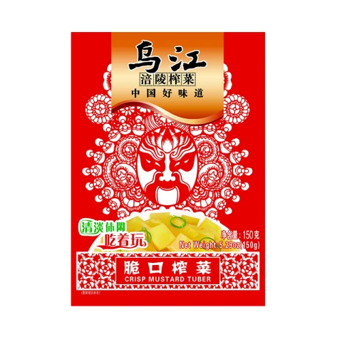 WUJIANG Crisp Mustard Tuber 150g/pack 乌江脆口榨菜150g