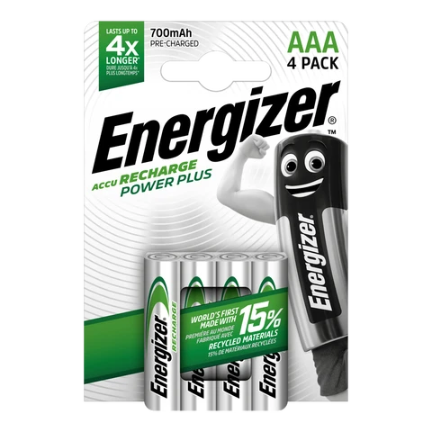 Energizer AAA 700mAh Recharge Power Plus Batteries – Pack of 4