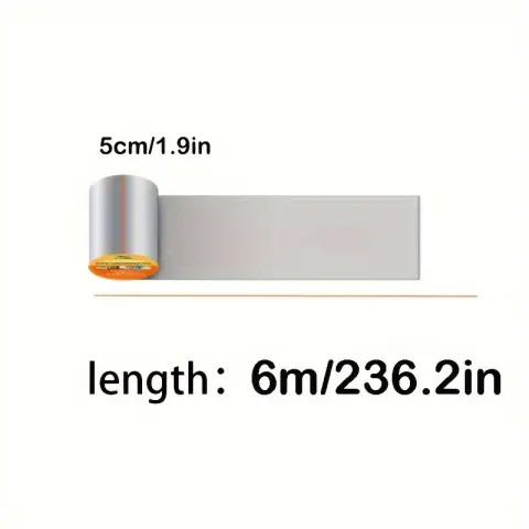 Selbstklebende Aluminiumfolie-Wasserdichtungsband (6 Meter) – wasserdichtes Abdichtungsmaterial für die Küche
