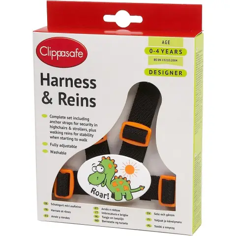 Clippasafe Harness & Reins Little Dinosaur