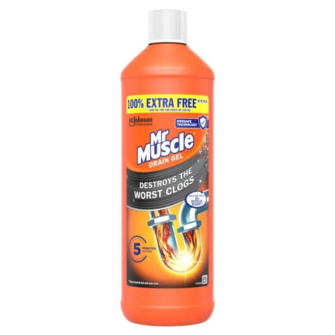Mr Muscle Drain Gel 1L + 100% EXTRA Free