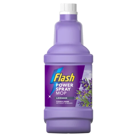 Flash Power Spray Mop Floor Cleaner Multi-Surface Cleaning Liquid Lavender 1.25L