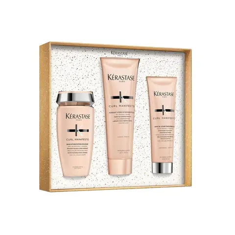 Kerastase Curl Manifesto Set Bain Nutrition Douceur (250 ml) Bain Nutrition Douceur (250 ml) Creme De Jour (150 ml)  
Kérastase Curl Manifesto Set Bain Nutrition Douceur (250 ml) Bain Nutrition Douceur (250 ml) Crème De Jour (150 ml)