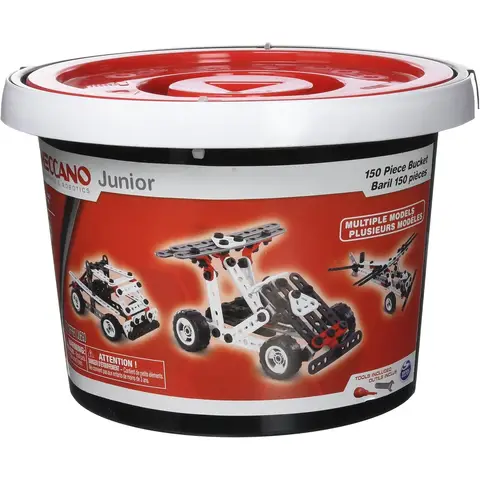 Spin Master Meccano Junior 150 Piece Building Bucket