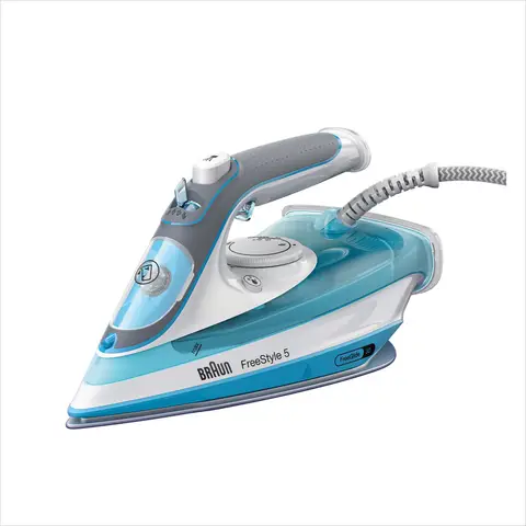 Braun Texstyle 5 Steam Iron, 2600W, FreeGlide 3D, Anti-Drip, SuperCeramic Soleplate, Blue, SI5006BL