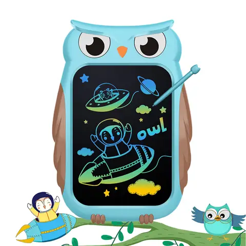 CHEERFUN 8,5 Zoll LCD-Schreibtafel in Blau mit Eule: Das perfekte Geschenk für Kinder von 3–8 Jahren. Leicht, sicher und löschbar. Ideal für Kritzelmalerei – ein tolles Geschenk zum Geburtstag oder als Weihnachtsstrumpf!