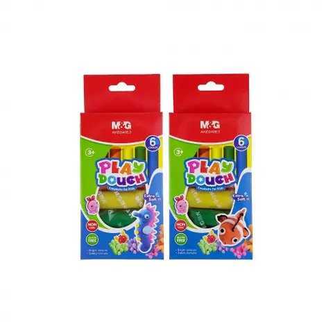 M&G Modeling Clay 1set, 6-Color Play Dough Set, Non-Toxic Soft Modeling Clay, Art Supplies for Kids School, Craft Activity