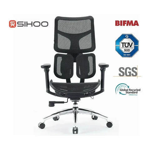 Sihoo Dora S100 Black Frame Black Mesh Ergonomic Office Chair